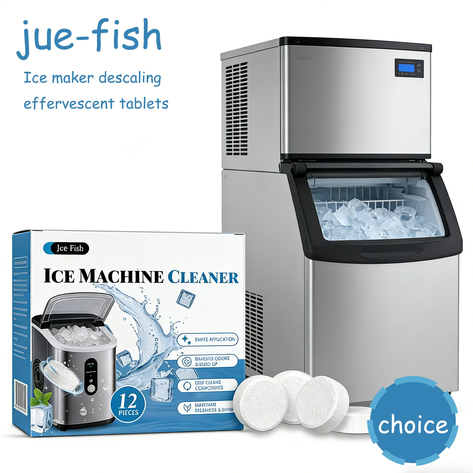 منظف آلة صنع الثلج الآمن من النيكل - إزالة لآلة الترسبات الفوارة لطيفة من الكلسية والمياه الصلبة - مثالية لصواني الثلج #1