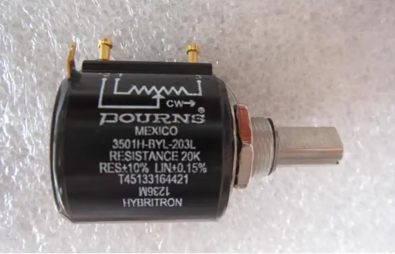 

3501H-BYL-203L 20K многооборотный 10-оборотный потенциометр, длина половины ручки 21 мм