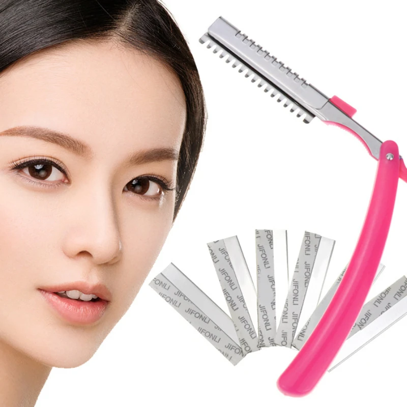 New Folding Eyebrow Razor Eyebrow Trimmer Women Eye Brow Shaver Blades Face Razor Hair Remover for Cosmetic Beauty Make Up Tools