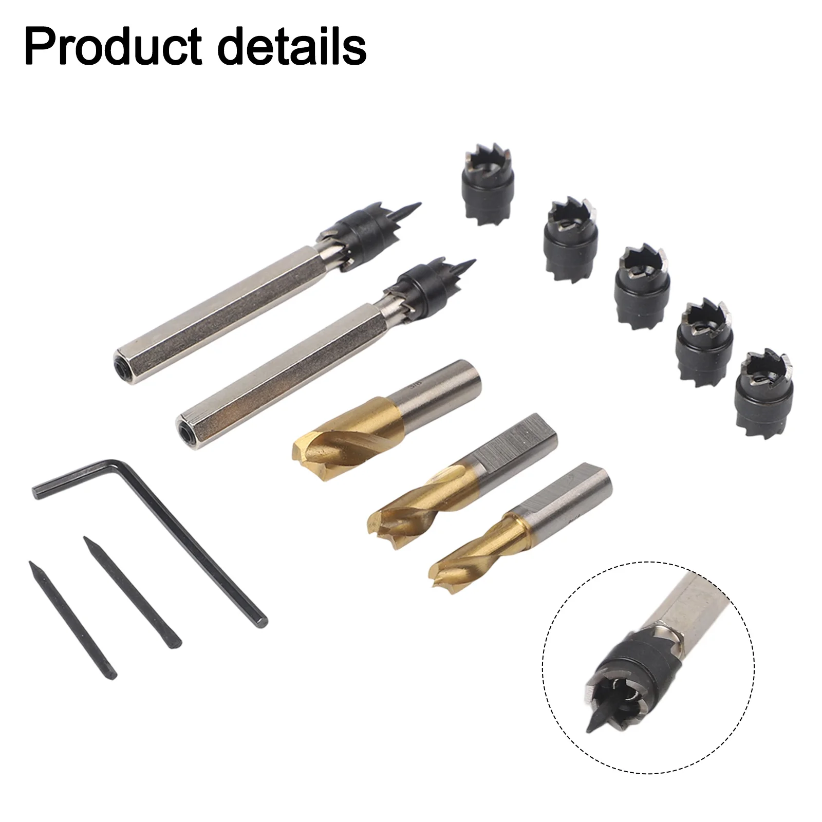 

For Repair Work 10mm Countersink Bit Set Cobalt Drill Bits Carbon Steel Cutter Flat Shaft Design For DIY Projects
