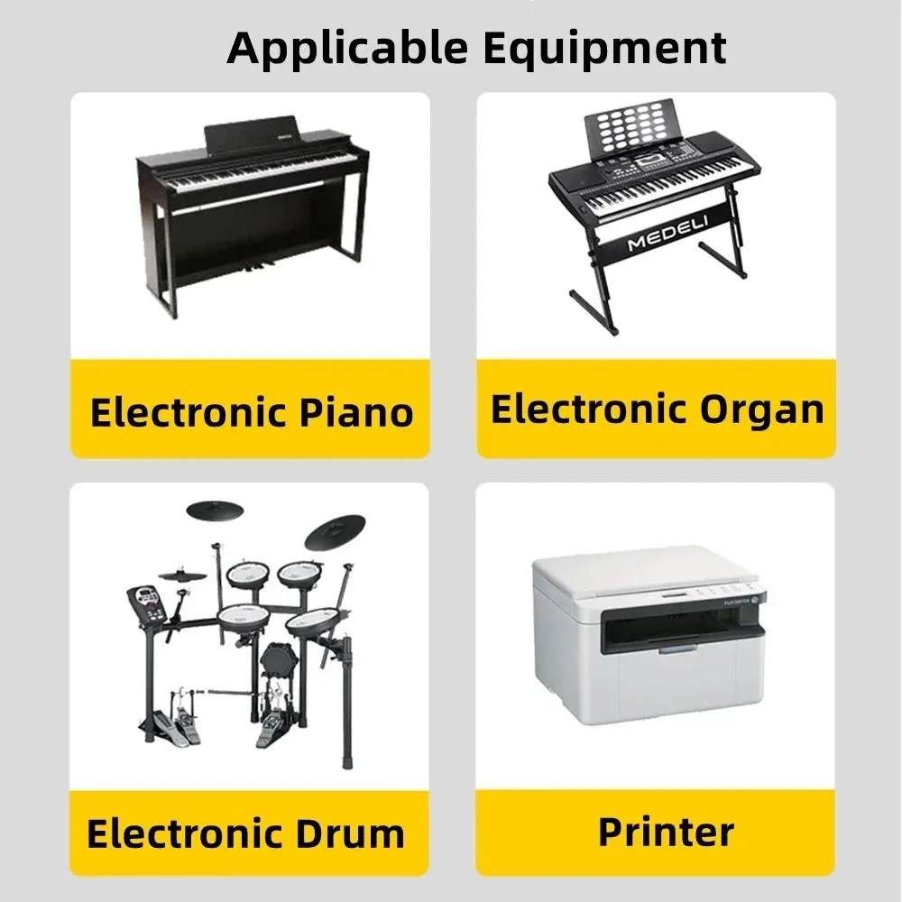 Do konwertera MIDI drukarka fortepian elektryczny laptop mobilny, złącza adaptera USB-A/Mini/Micro/Type-C na USB-B żeńskie