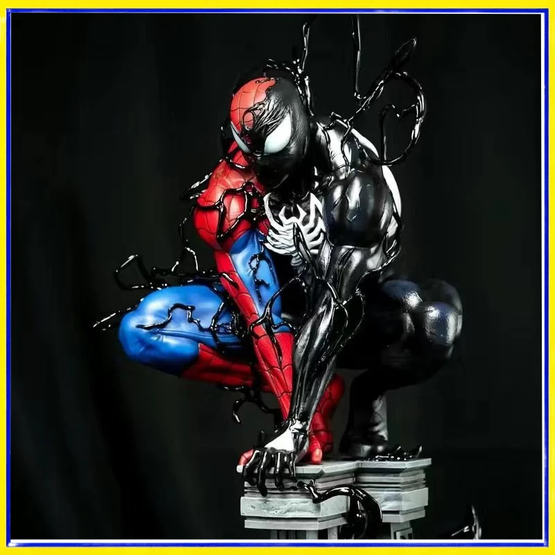 

Venom SpiderMan Symbiote Glow Up Фигурка Светодиодная статуя Модель Коллекционный подарок для мужчин Мальчики Фанаты Декор Игрушка из ПВХ