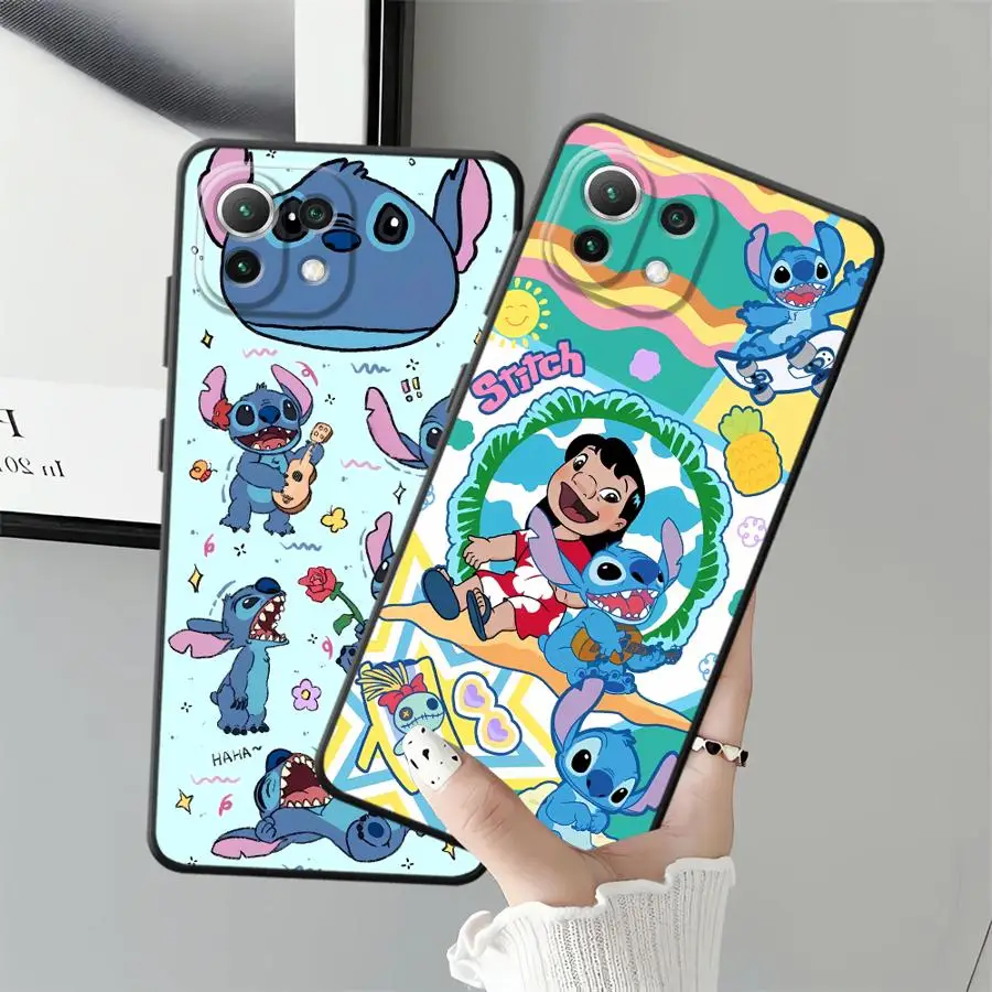 เคสโทรศัพท์แบบนิ่มสำหรับ Xiaomi Mi 10T 11T 14 Pro 9 CC9Pro 10 11 13 Lite 13 9T ลายการ์ตูนดิสนีย์สติทช์
