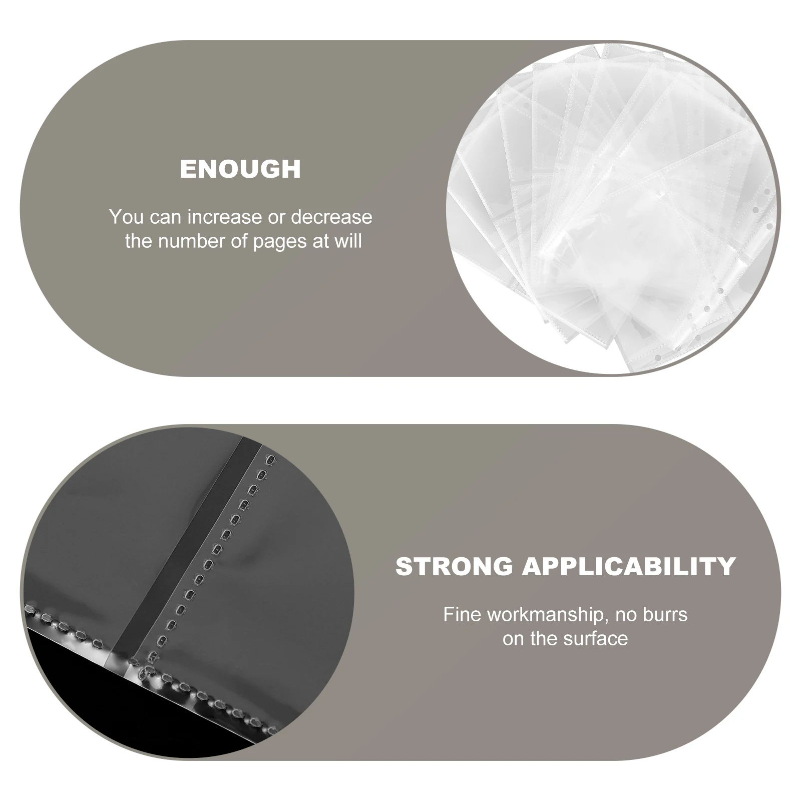 

2 Sets Plastic Display Booklet Transparent Inner Page Bag For Game Cards Documents Lightweight Easy To Use Folder