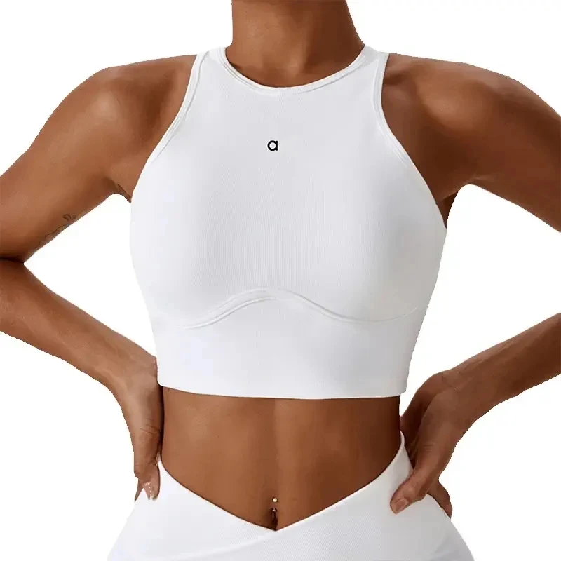 A Yoga Clothes Bra Sports Bra for Women Outer Wear with Chest Pad Shockproof Wireless Push up Bra Sports Vest Bra Inner Wear