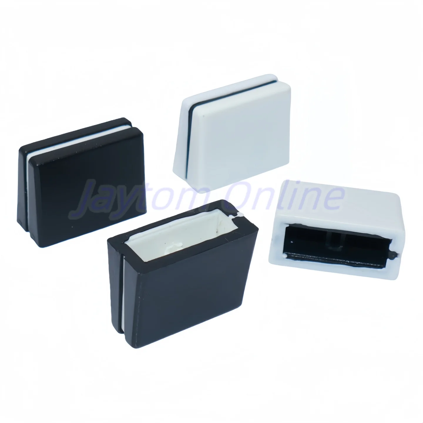 10 Peças Botão Deslizante Reto Preto e Branco 20x9x15MM para Potenciômetro de Mixer, Tampa de Haste de Plástico, Botão de Volume para Console, Furo Interno 1x4MM