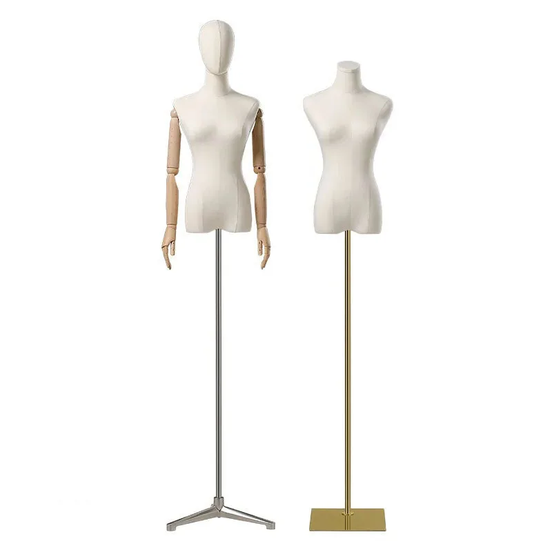 

Female Half-length Mannequin for Women's Clothing Store Thickened Mannequin Props Wedding Dress Shop Mannequins Display Stand GM