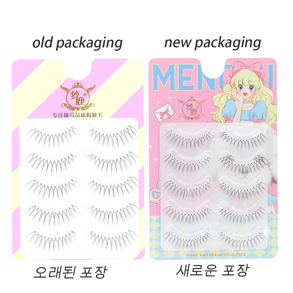 Dream Deer False Eyelashes A Type Eyelashes Upgraded Lash V-shaped 0.14mm Transparent Stem Soft Natural Eye Lashes Mink