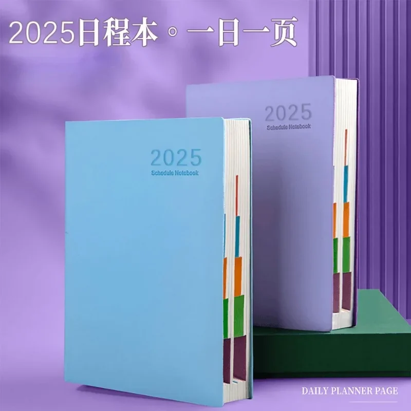 2025 Schedule Book 365 Days Daily Plan Book Calendar Notepad Self-discipline Punch Card Book Notebook