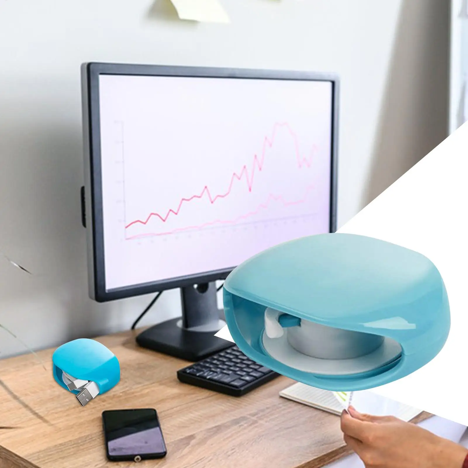 Automatic Cord Reel Flexible Cable Organizer Small Winder Case Horizontal Cord Retractor For Phone Travel Car Reader USB Home