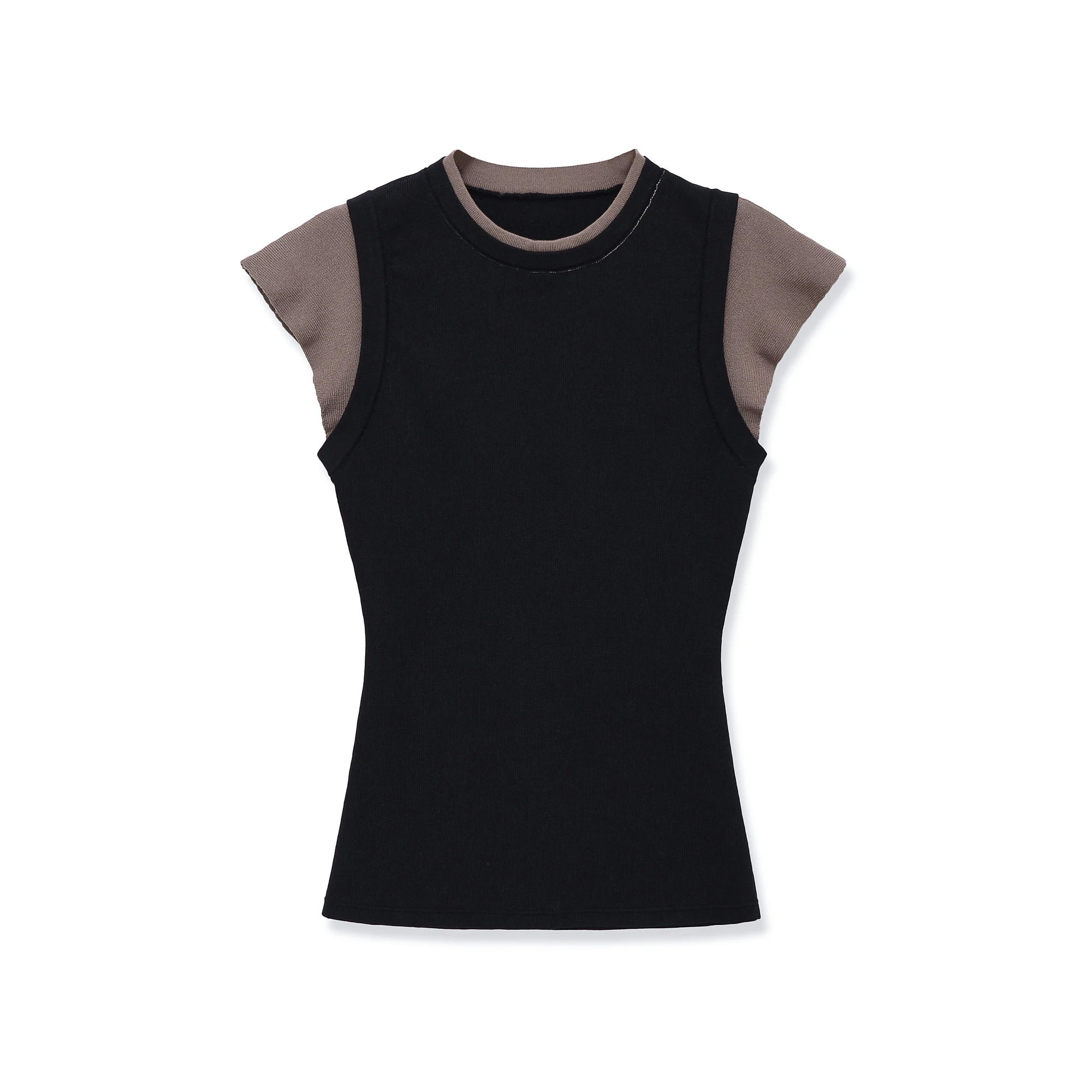 Damenbekleidung Lässiges Westen-Top Gestricktes Tanktop Ärmellos Polyester-Stoff Tops Damen Frühling Sommer Streetwear
