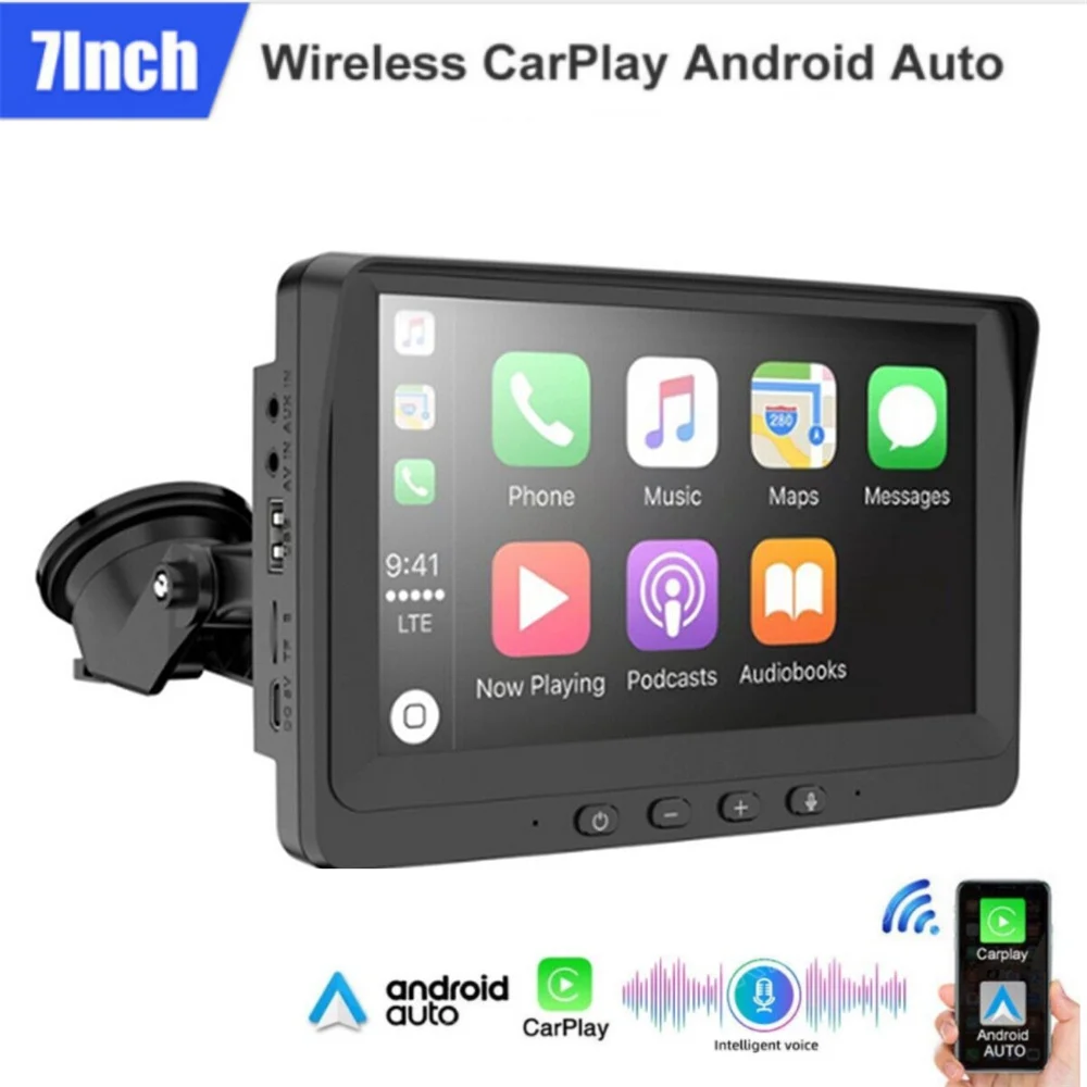 

FM Transmitter AUX Car MP5 Player Wireless 7 Inch Touch Screen for Apple CarPlay Android Auto Handsfree Car Bluetooth