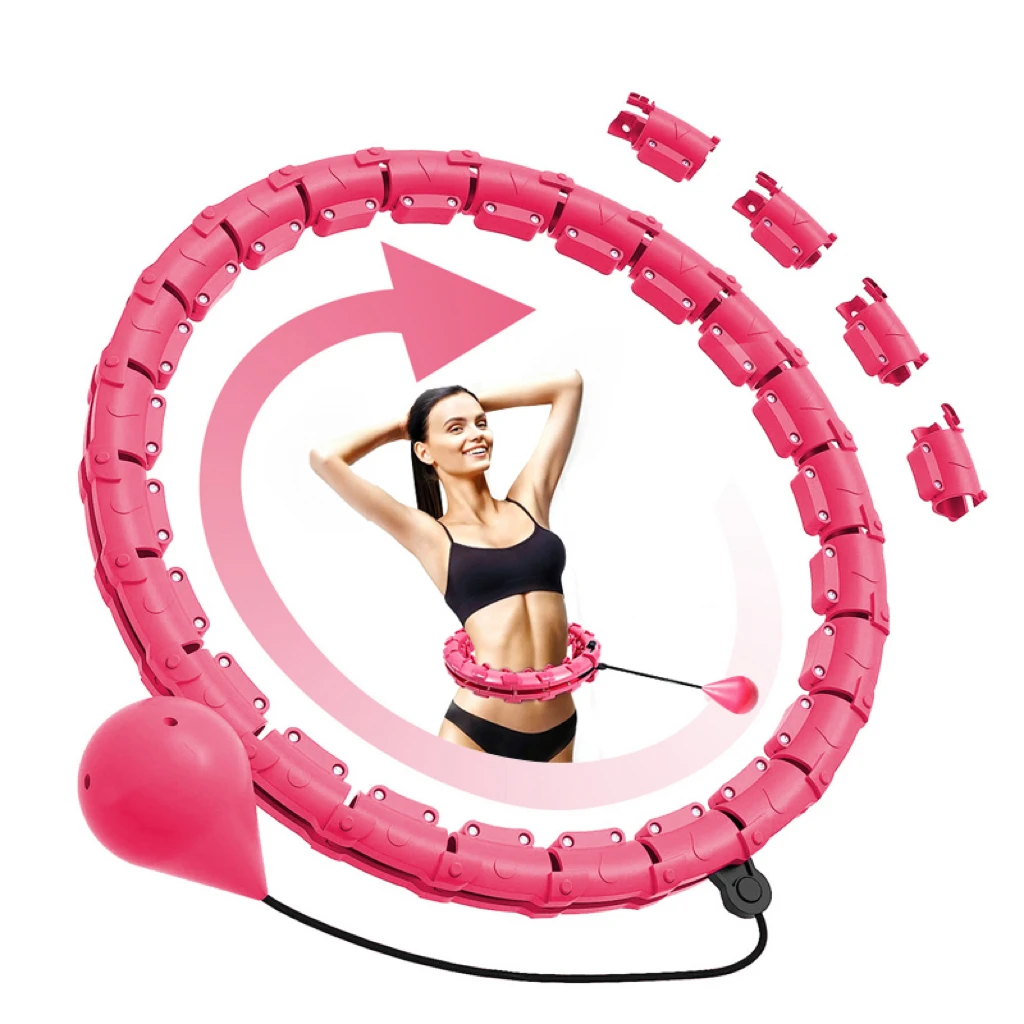 WESTTUNE Smart Weighted Fit Hoop esercizio Circle Infinity Fitness Hoop con nodi staccabili per adulti perdita di peso ed esercizio fisico