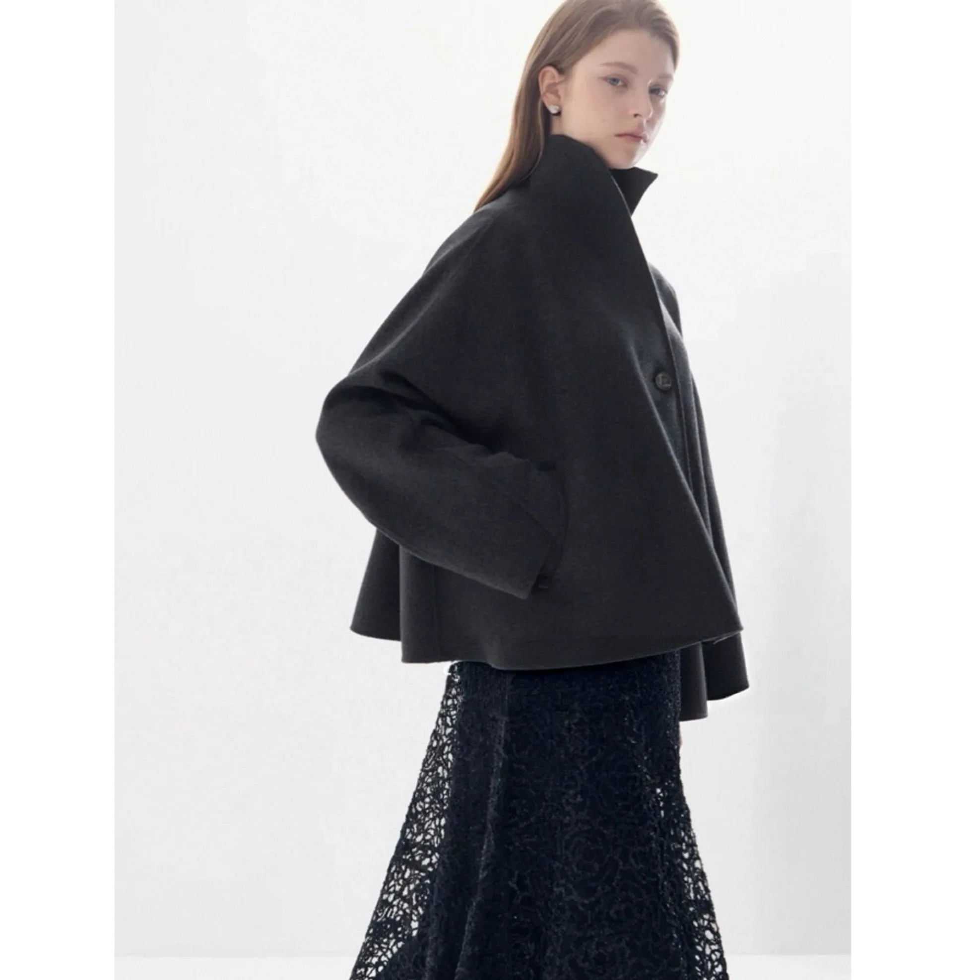 Abrigo de Camere de cordero ort cosido a mano de doble cara otoño viaje Sle ajuste suelto adelgazante queso de limón LAN25