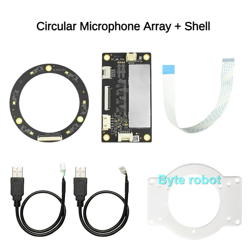 Far-field Microphone Ring Array Module ROS Six-Microphone Voice Board 6-Microphone Sound Source Location Navigation