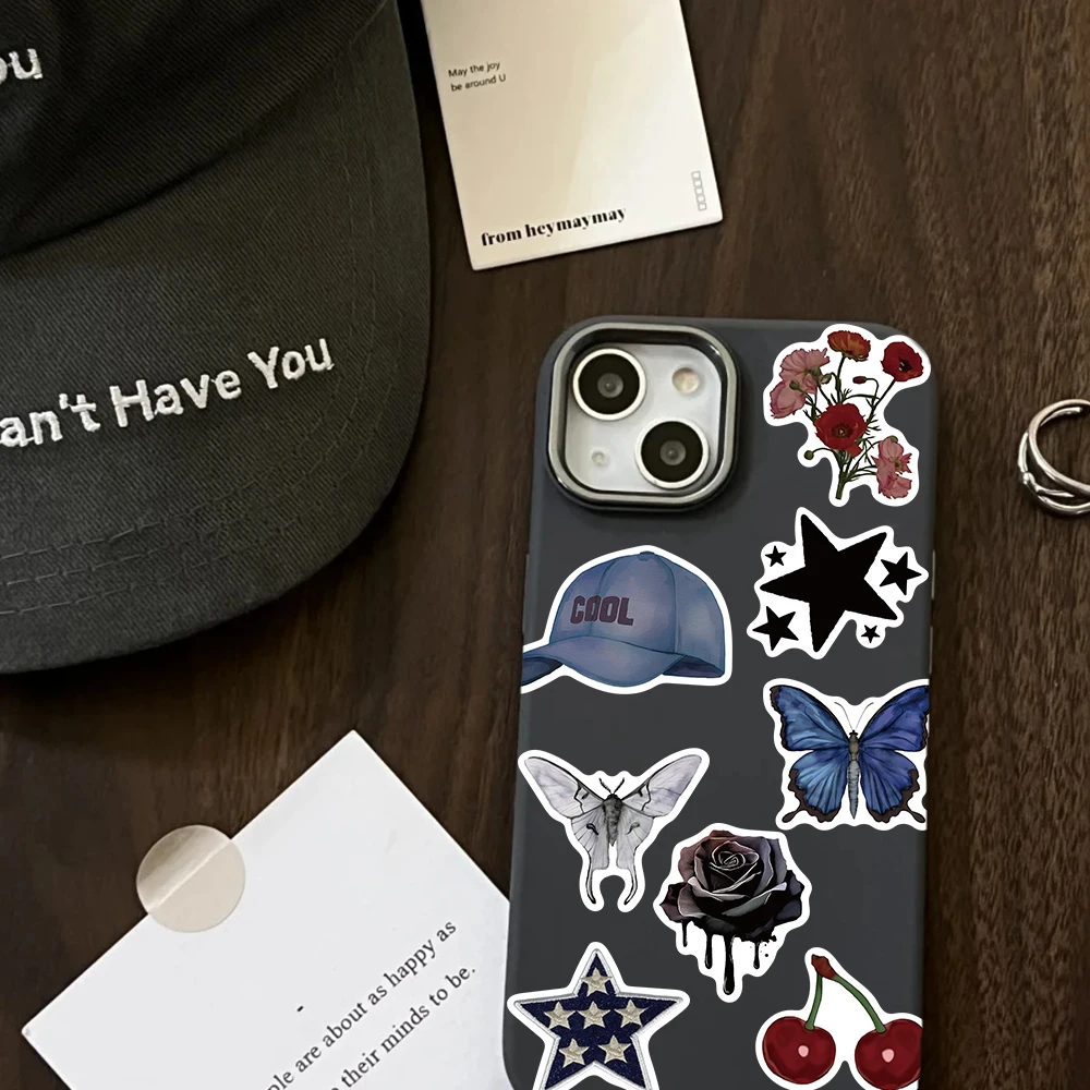 50PCS Aesthetic Pinterest Adults Sticker Y2K Cool Stickers Decoration Suitcase Phone Helmet Phone Laptop Stationery Cute Decals image 6