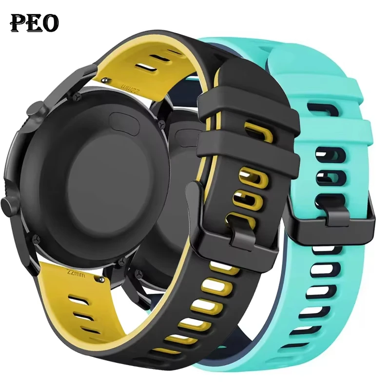 Cinturino sportivo da 20mm 22mm per Samsung Galaxy Watch 7-FE-6-5-pro-4-Classic band 40mm 44mm braccialetto in silicone huawei watch GT 5/4/3/2