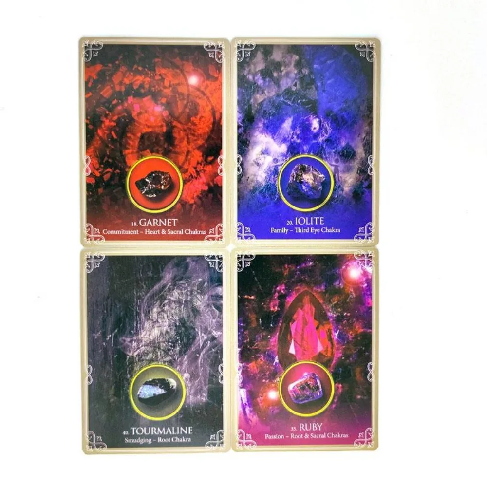 Eternal Crystals Oracle Card Set Interactive Board Games Vivid Imagery Bright Colors Cards Essentials for Party Friend Gathering