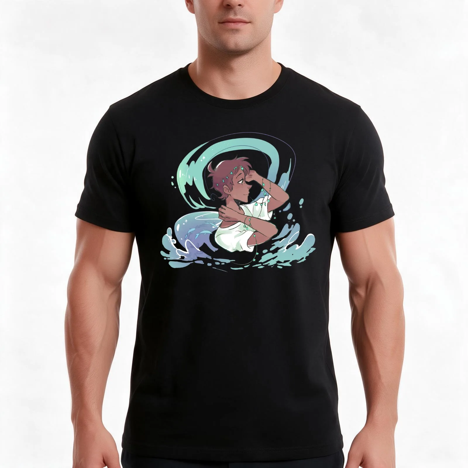 Bound To the Sea T-Shirt, Summer Casual Cotton Tee, Oversized Streetwear Tops, Vintage Graphic Print, Loose Fit Short Sleeve