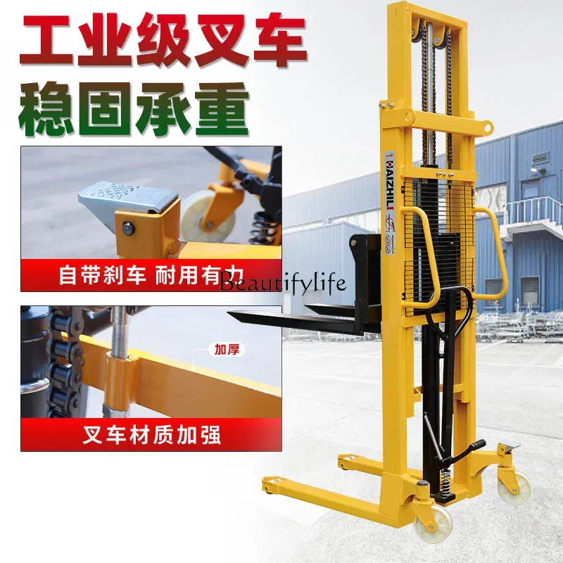 Manual Hydraulic Stacker Loading and Unloading Lifting Stacking Small Lifting Handling Forklift