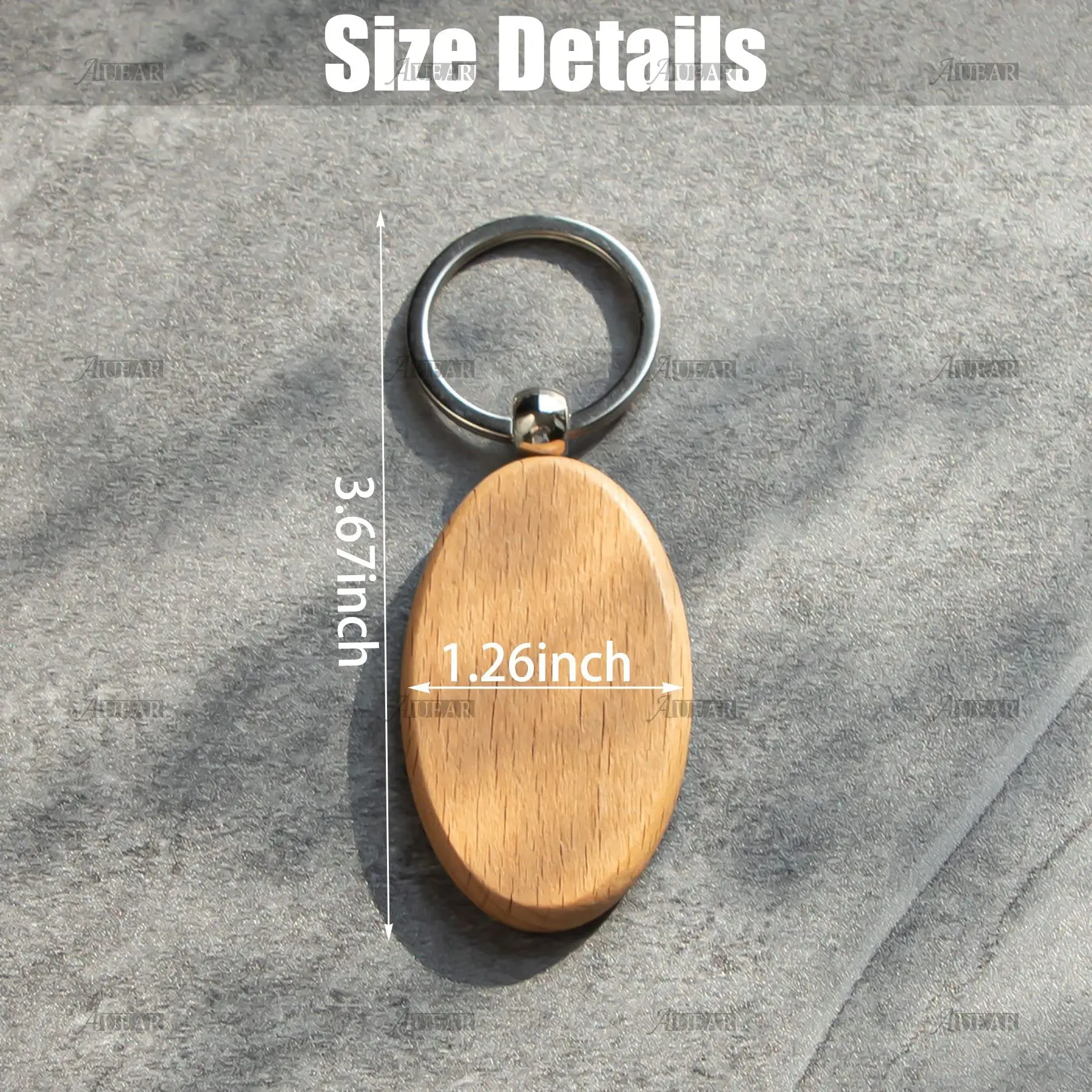 30Pcs Blank Oval Wooden Key Chain DIY Promotion Pendant Wood Keychain Keyring Tags Promotional Gifts