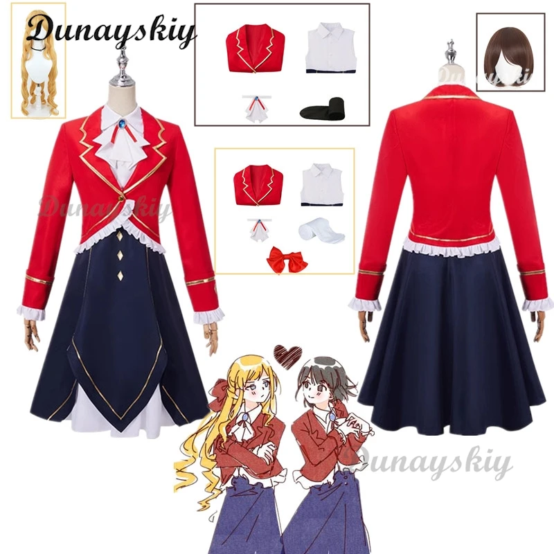 Anime Ich bin in der Liebe mit der Bösewichte Rae Taylor Claire Francois Cosplay Kostüm Perücke Schuhe Rollenspiel Uniform Halloween Karneval