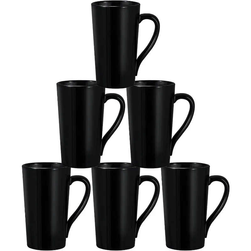 

20oz Porcelain Coffee Mugs Set of 6, Large Tall Coffee Mugs with Handles, Modern Ceramic Coffee Cups for Coffee, Tea