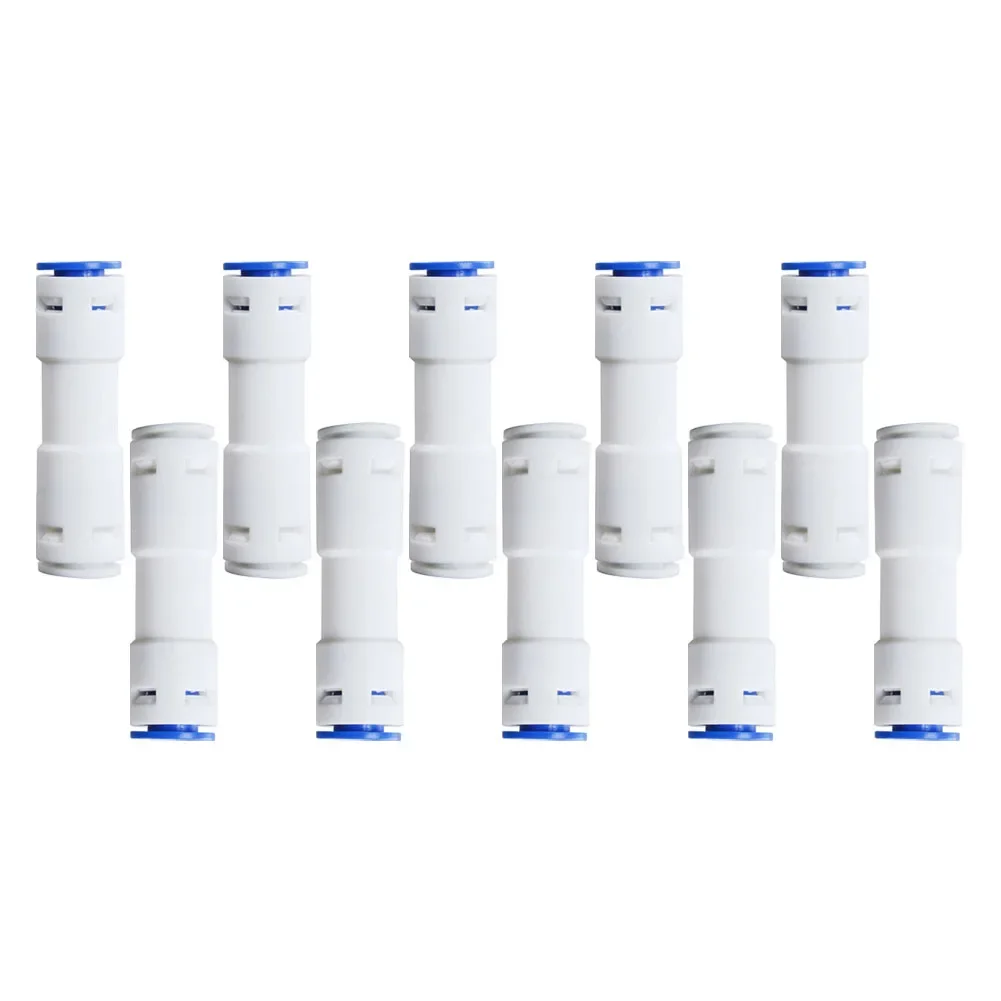10pcs Straight Quick Connector Check Valve for 1/4 PE Water Purifier Prevents Backflow and Ensures Secure Connection