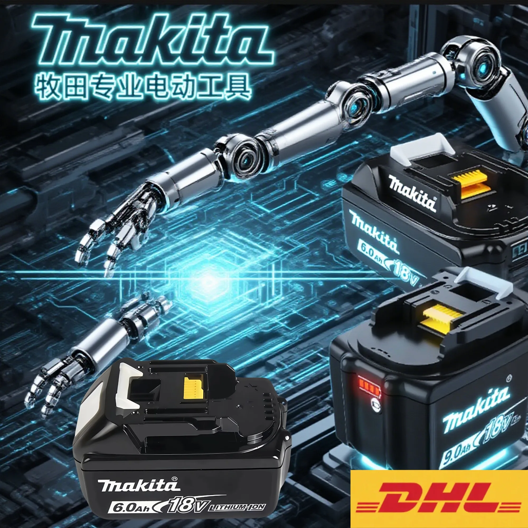 

Официальное подлинное зарядное устройство Makita 100% авторизованной аккумуляторной батареи 18 В с длительным временем ожидания