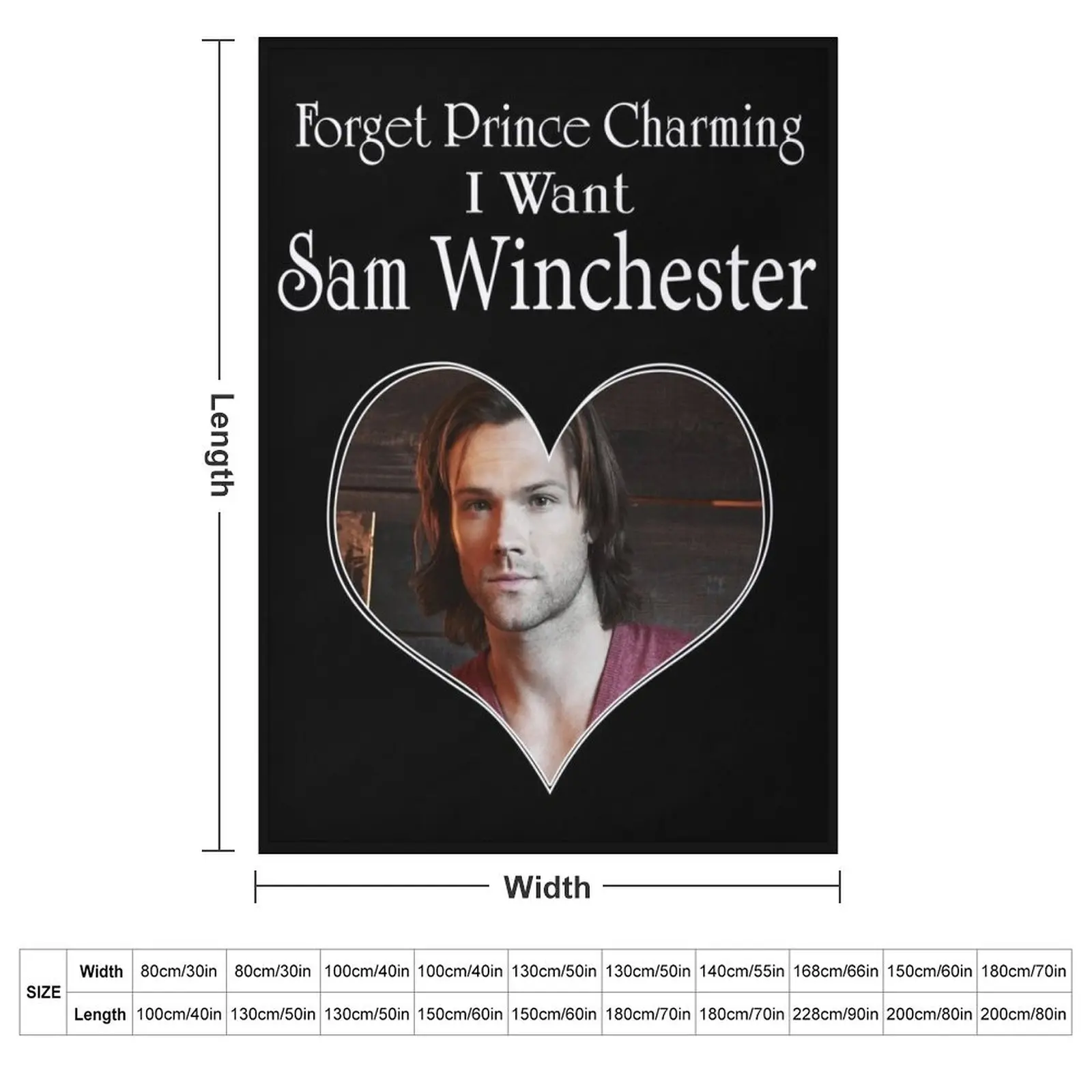 Forget Drince Chariming I Want Sam Winchester Throw Blanket Warm Decorative Throw Heavy Luxury Brand Soft cosplay anime Blankets