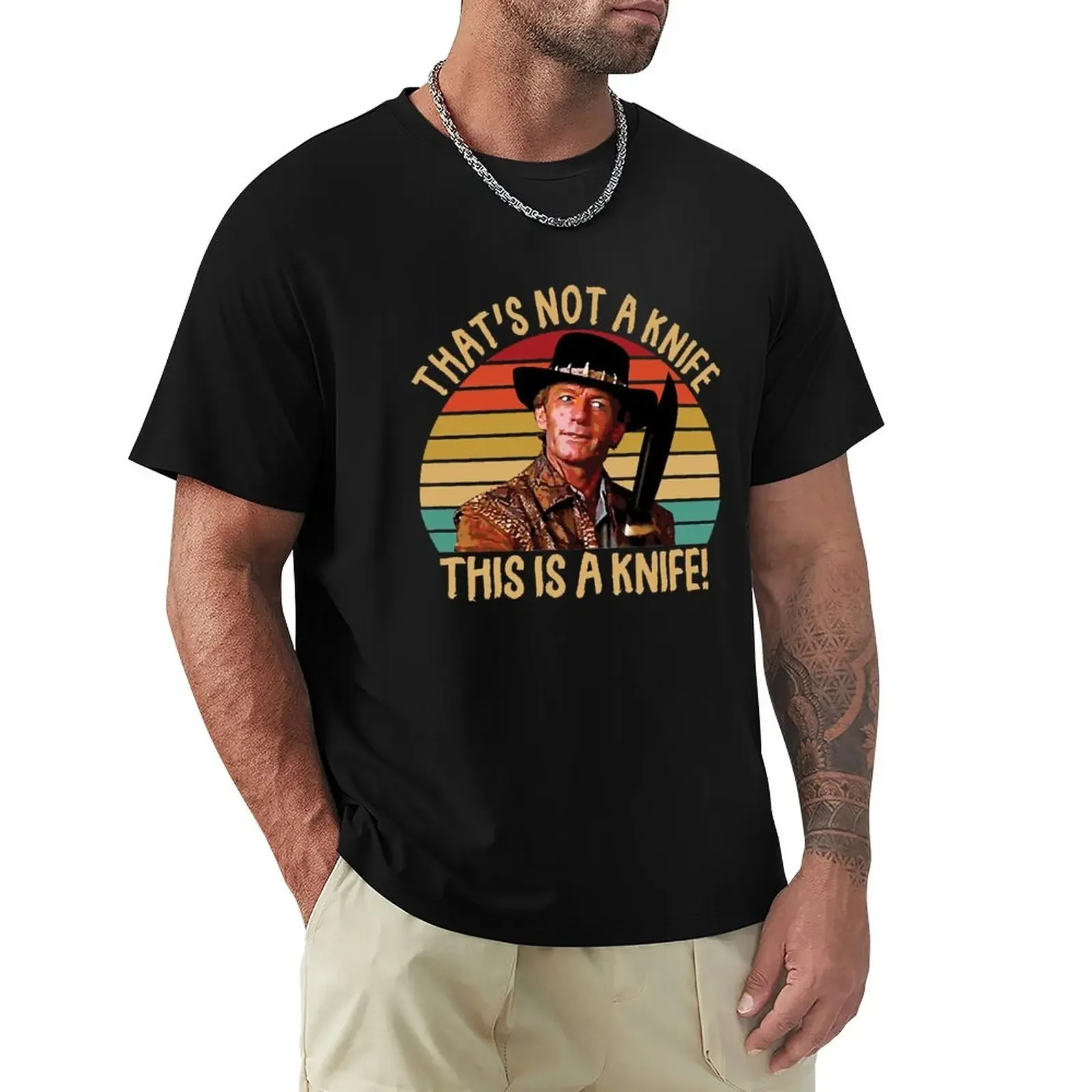 Crocodile Dundee That's Not A Knife oversized new edition man workout shirts for men new in tops & tees vintage Informal Outfits