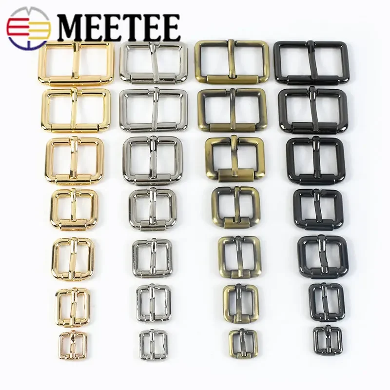 5Pcs 10/12/16/20/25/32/38mm Metal Buckles for Bag Strap Leather Backpack Belt Roller Pin Buckle Bags DIY Hardware Accessories