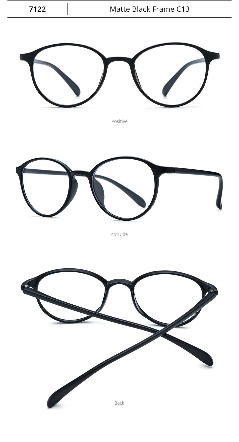 NIANZHEN TR90 Brillengestell, Damen, ovales Design, Markenbrille, Herren, ultraleicht, Retro-Vintage-Brille, 7122 – Detail 14