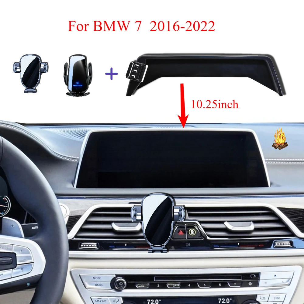 

Для BMW 7 серии G11 G12 2016 2017 2018 2019 2020-2022 автомобильный держатель для телефона с фиксированной базой, быстрая беспроводная зарядка