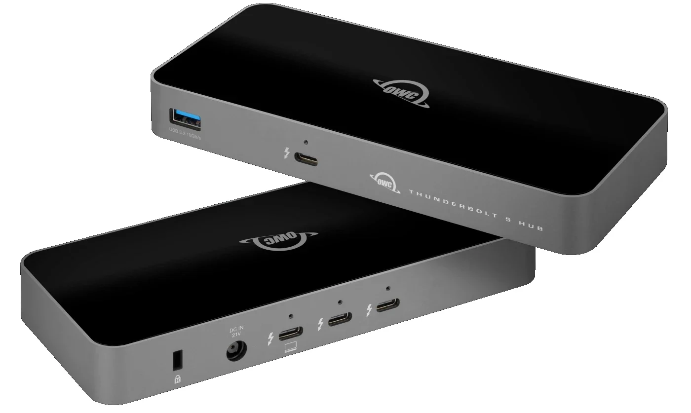 OWC Thunderbolt 5 Docking Station, 4x Thunderbolt 5 80Gbps/120Gbps, 140W Charging, Triple 8K Display, 3 USB Ports for MacBook PC