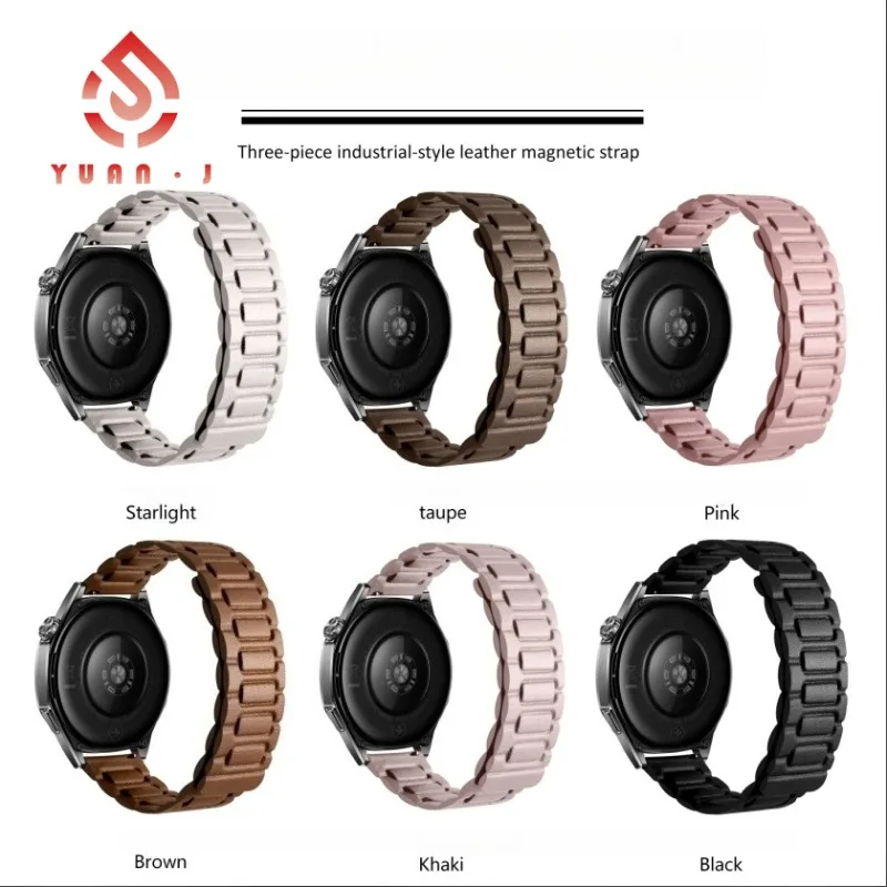

20mm 22mm Magnetic Leather Watchband for Huawei Watch 4 Pro GT3 GT2 GT 3 2 Pro 46mm Band Bracelet for Watch GT 4 GT4 46mm Strap