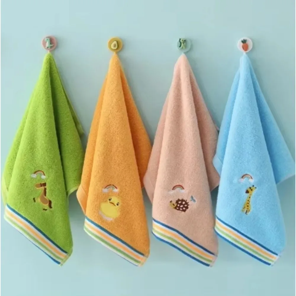 

Soft Cotton Baby Towels Cartoon Children Bath Towel Newborns Handkerchief Bathing Face Washcloth Shower Towel for Kids