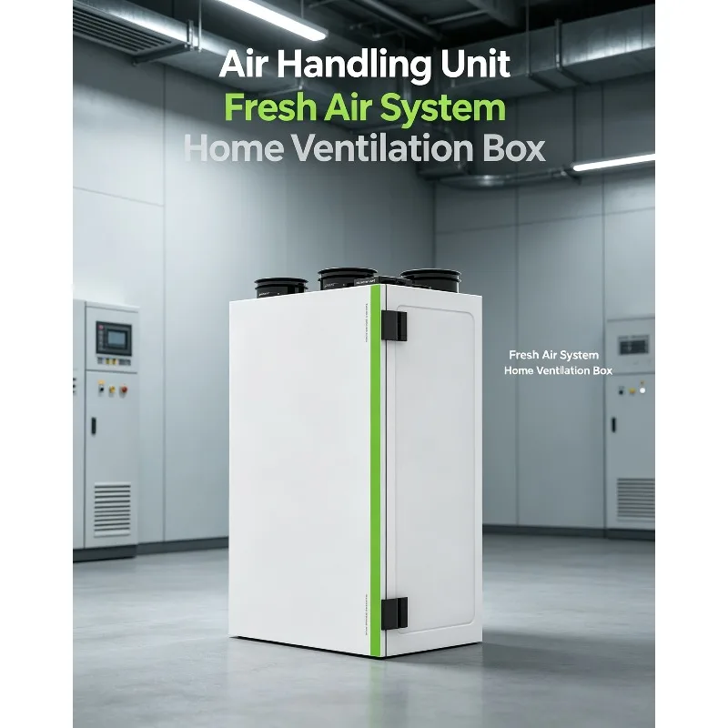 G7 square wall-mounted heat recovery ventilator 350m ³/h silent MVHR unit H11 HEPA PM2.5 purification belt TUYA APP control