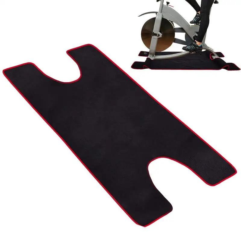

Stationary Bike Mat Water Absorbent Indoor Bike Carpet Rowing Machine Mat Reusable Indoor Cycling Pad Fitness Equipment Carpet