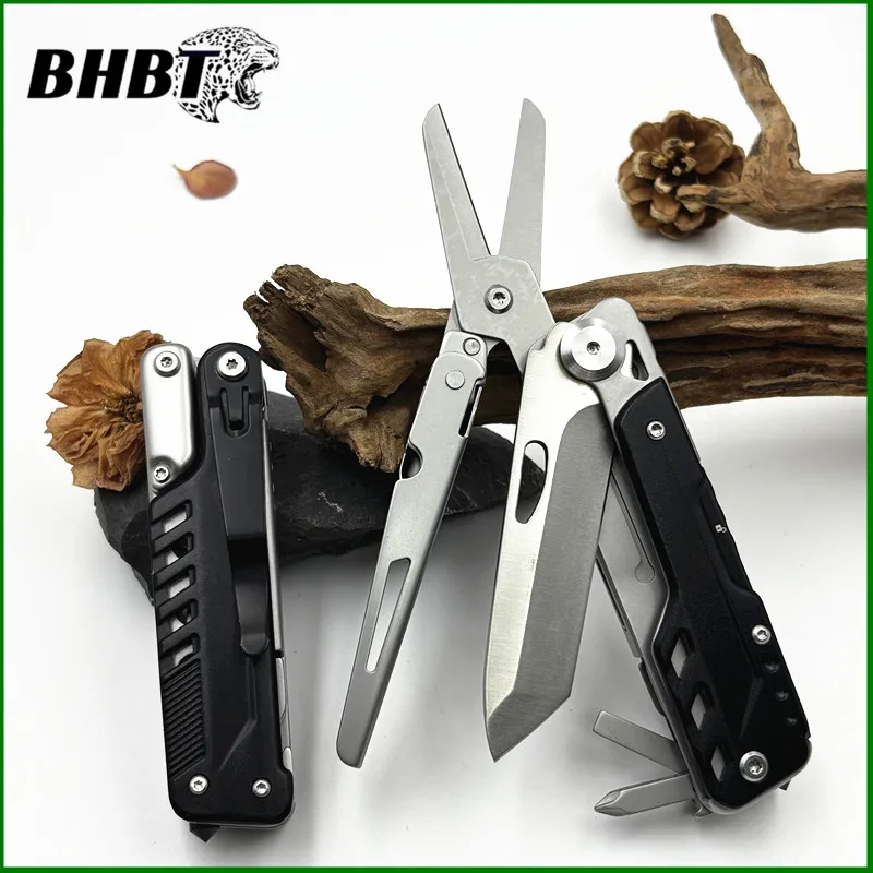 

BHBT 6 In 1 Multitool Scissors Detachable Knife Outdoor Folding Knife Screwdriver Multifunction Pocket EDC Multi Tools
