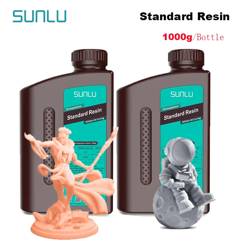 

SUNLU 2KG Standard / Red Wax Resin Resin 1000G/Bottle 405nm Rapid UV-Curing Photopolymer Resin For LCD 3D Printer Material