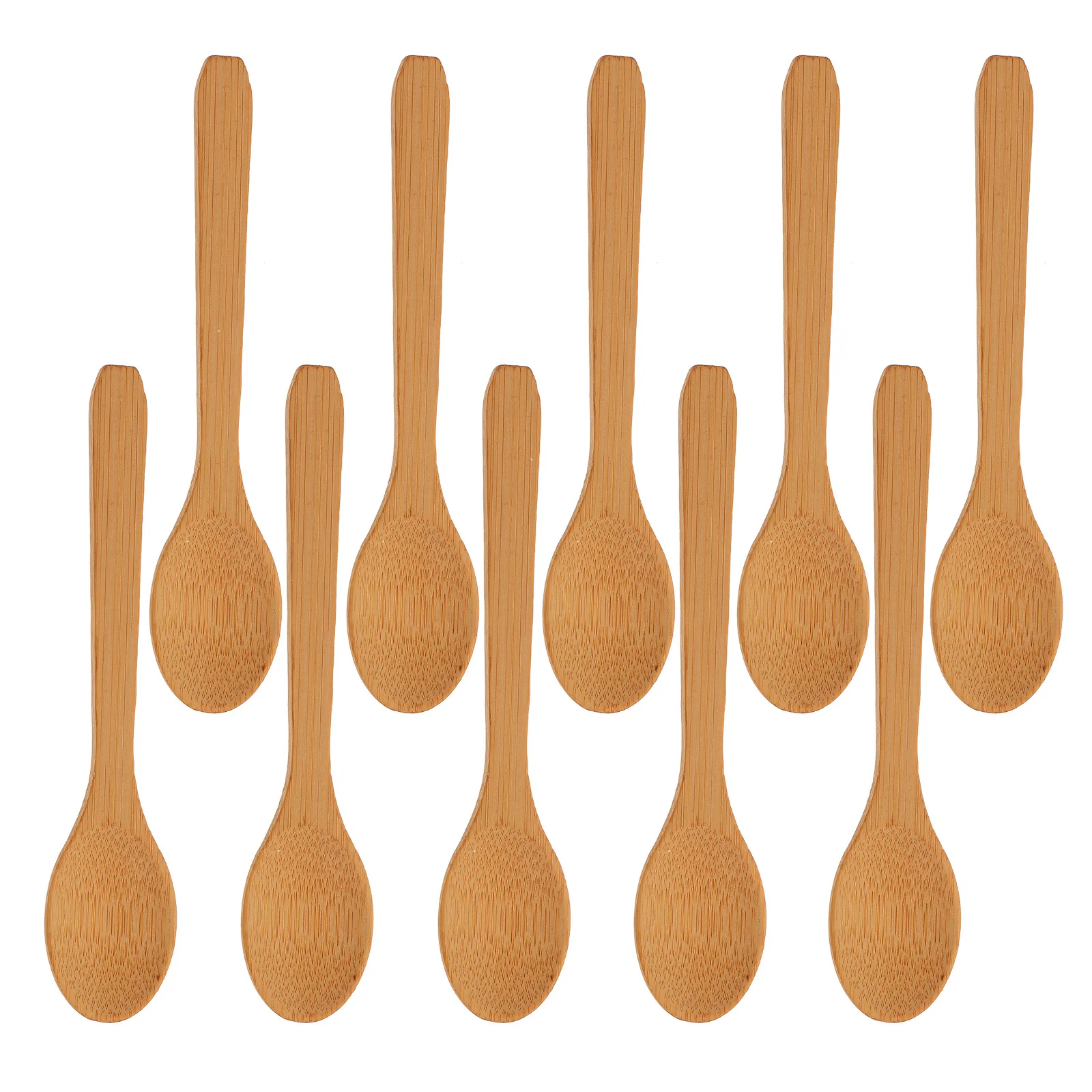 

10Pcs Small Bamboo Honey Spoons Mini Rustic Spoons for Coffee Tea Stirring Seasoning Kitchen Accessories Mini Bamboo Spoon