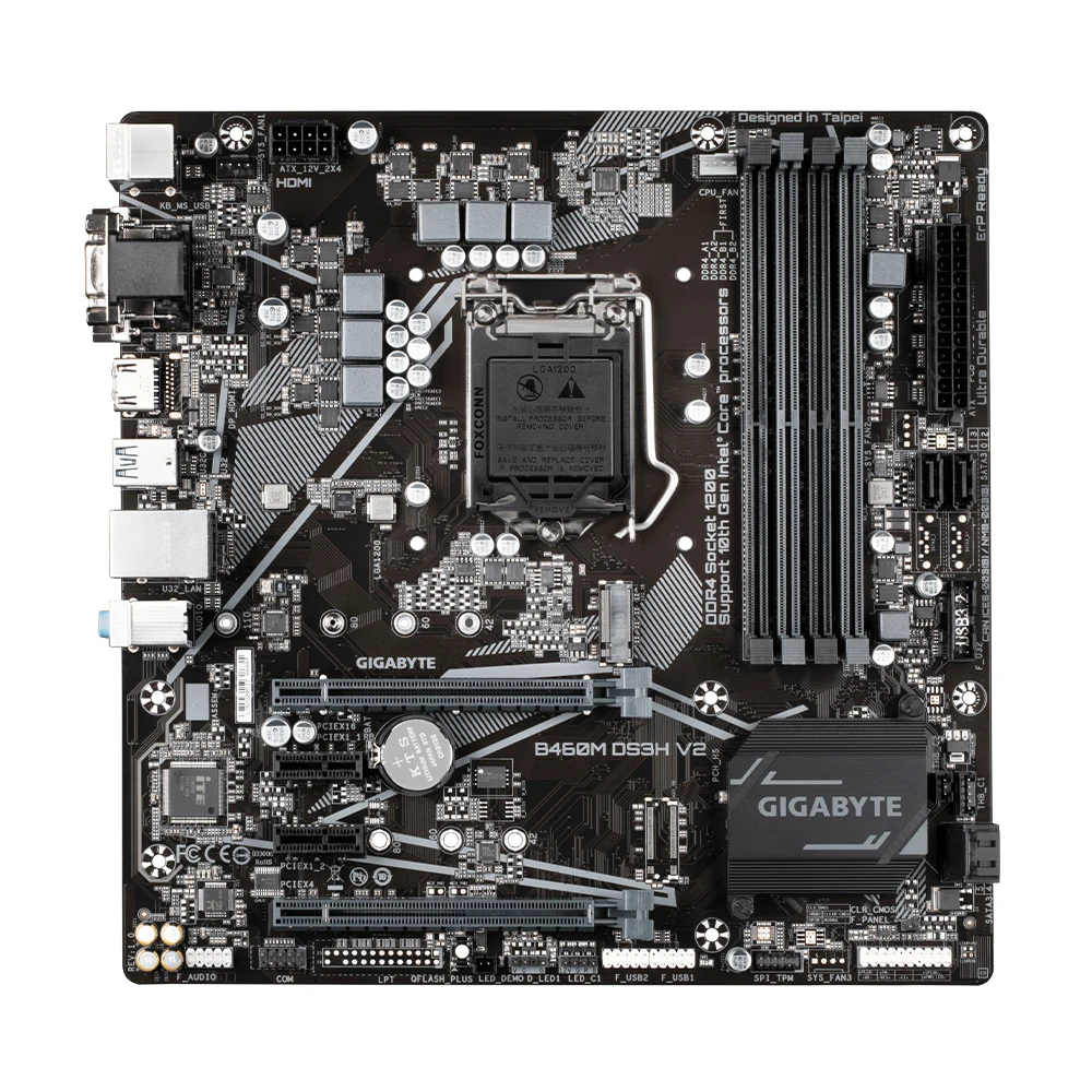 Imagem -05 - Gigabyte-placa-mãe Micro-atx B460m Ds3h v2 Lga 1200 Intel H470 Placa-mãe com M.2 Sata gb s Usb 3.2 Gen Smart Fan 5