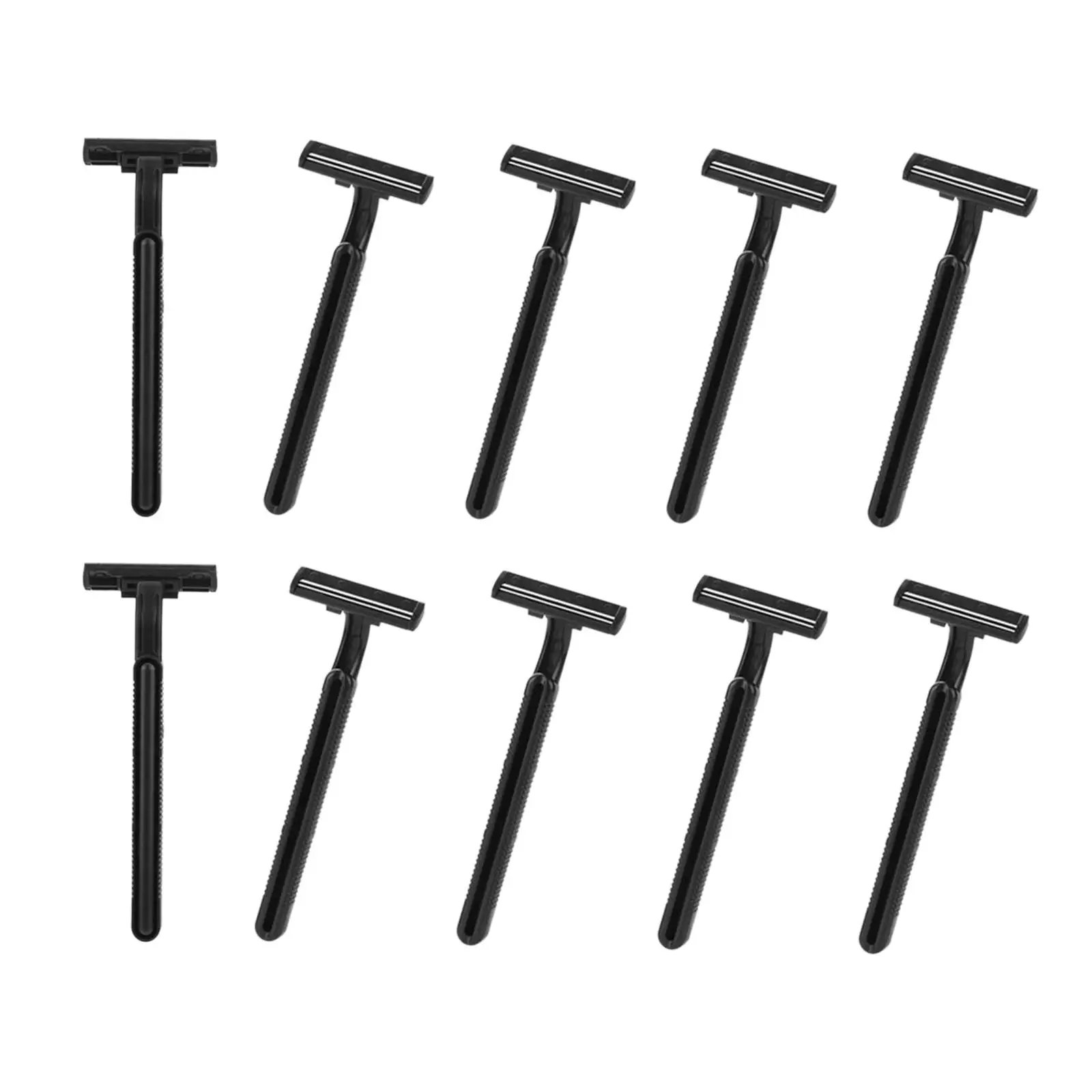 10Pcs Disposable Shaver Long Non Slip Handle Beard Shaver Shaving for Barber