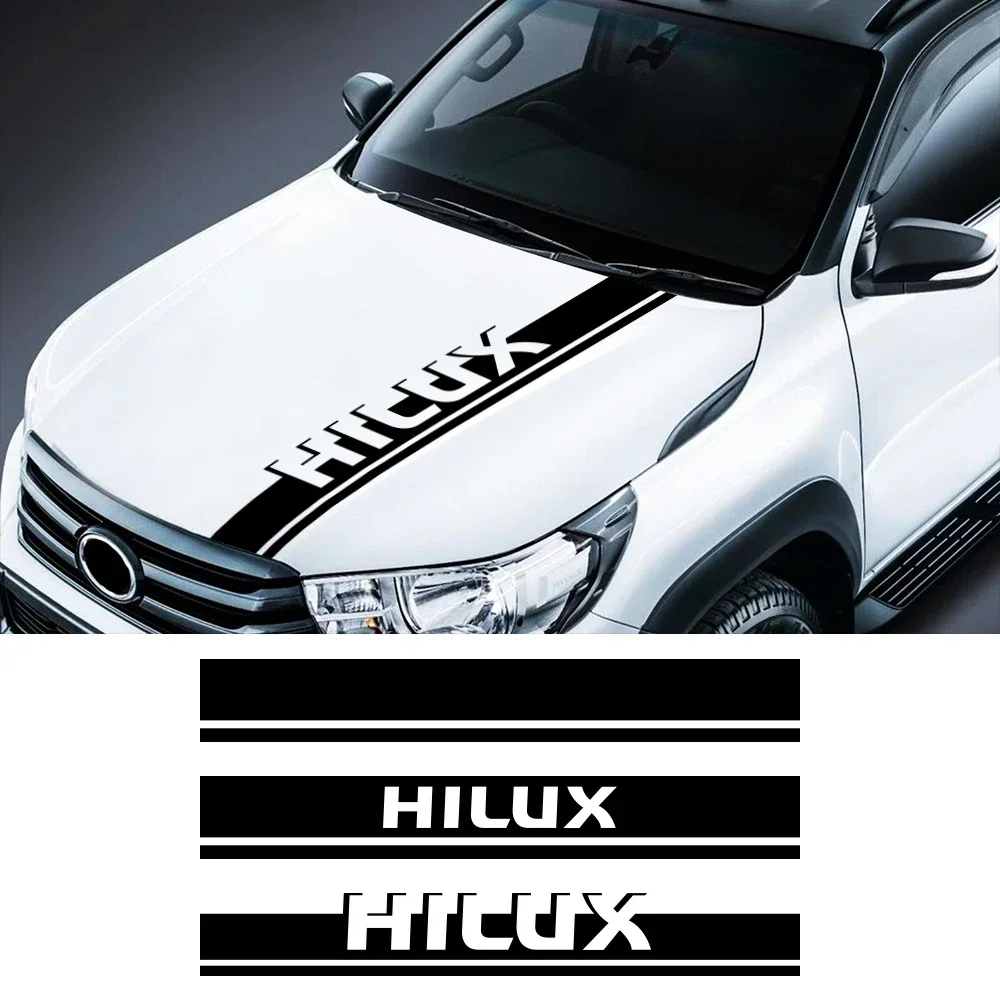 Pickup Hood Bonnet Stickers For Toyota Hilux Vigo Revo Rocco Truck Vinyl Decor Cool Style Modified Decal Auto Tuning Accessories