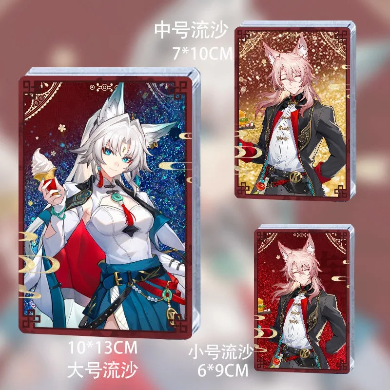 

Anime Game Honkai: Star Rail X KFC Cosplay Jiao Qiu Feixiao Acrylic Flowing Sand Mahjong Souvenir Gift