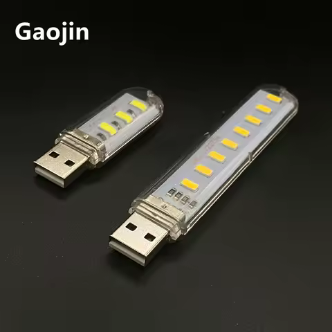 USB - Powered LED Book Lights: 3 - 8 SMD 5630/5730 LEDs, 5V Input, White (5000 - 6500K) &amp; Warm White (3000 - 3500K)