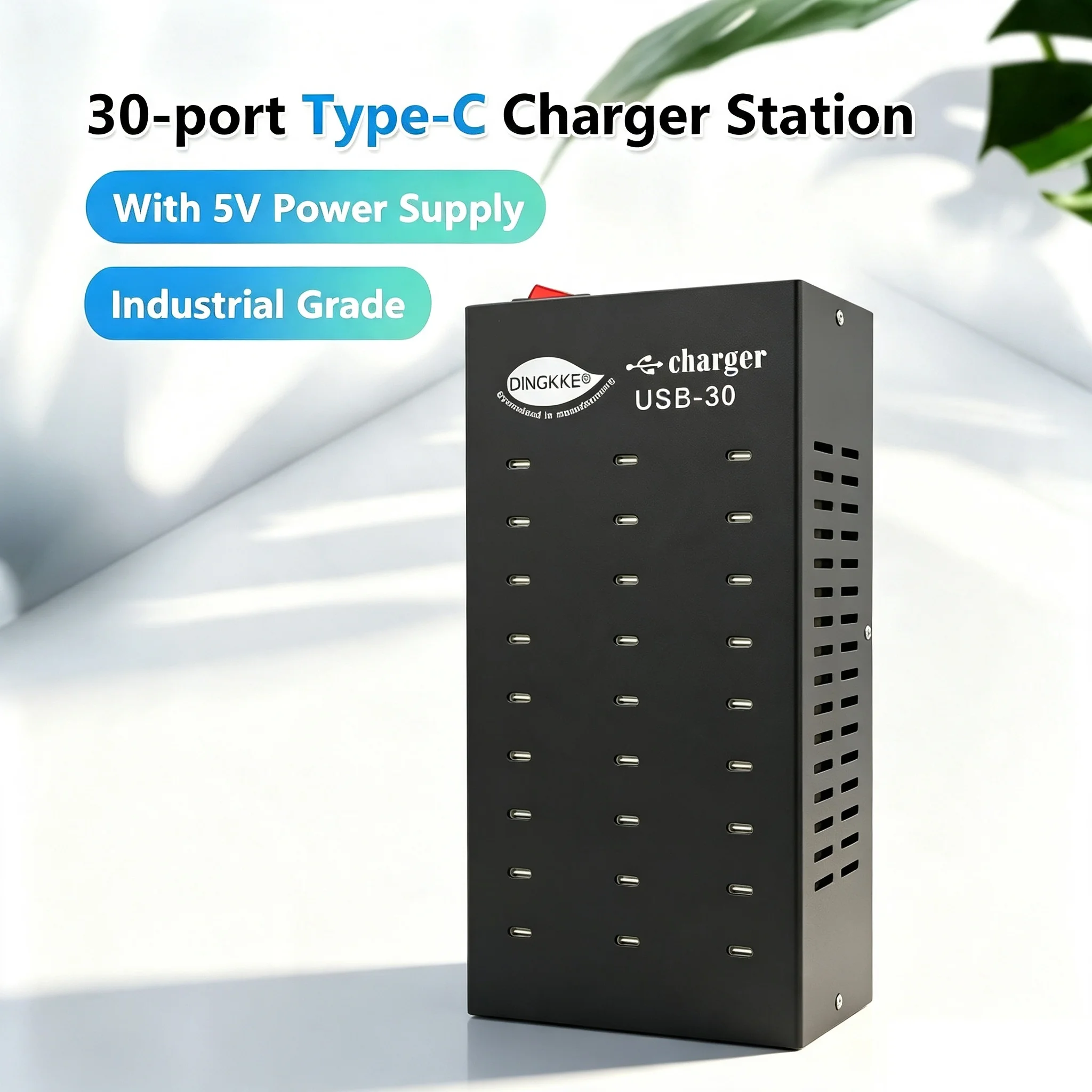  Type-C 30-port USB Charger 300W 2A/5V for Samsung Xiaomi Charging Station Dock Multi USB Charger Desktop Mobile Phone Charge