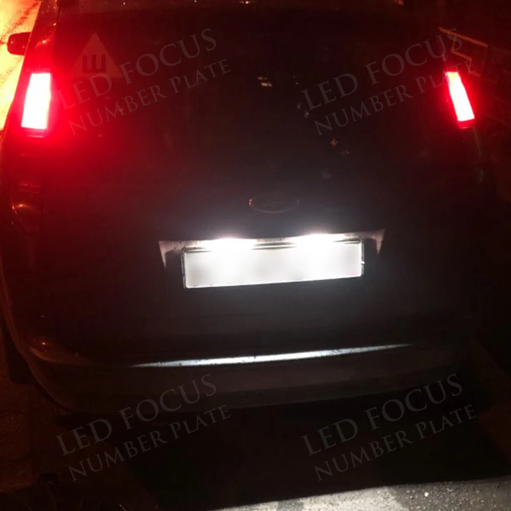 2x LED Number License Plate Light Lamps Lighting Upgrade For Ford Focus 2 ST 225 C Max 2003 2004 2005 2006 2007 2008