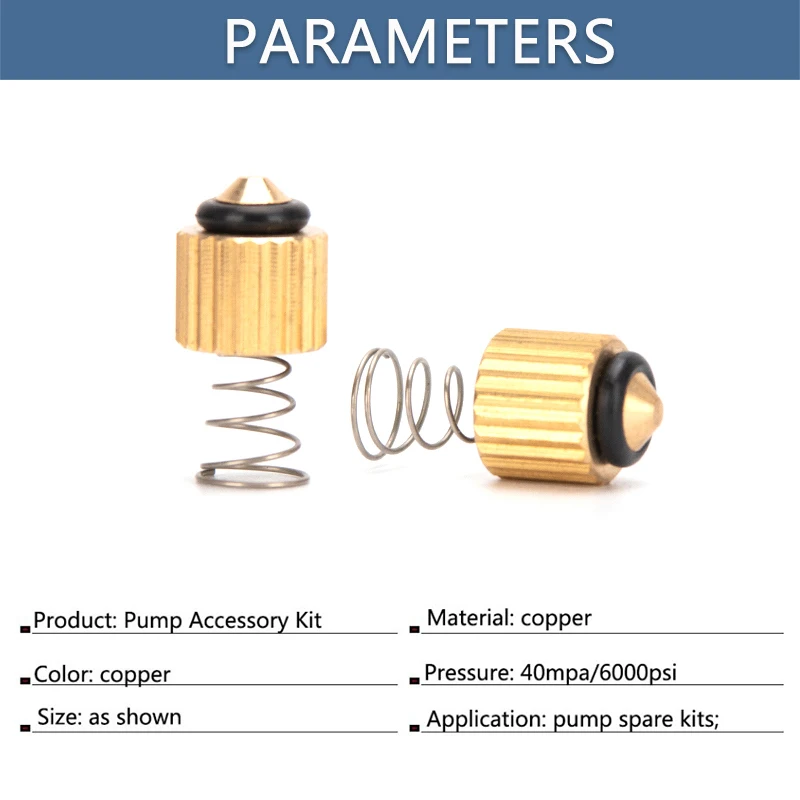 Hand Pump 3-Stage High Pressure Air Pump Spare Parts Accessary One Way Foster Copper 300bar 4500psi Replacement Kit 2pcs/set